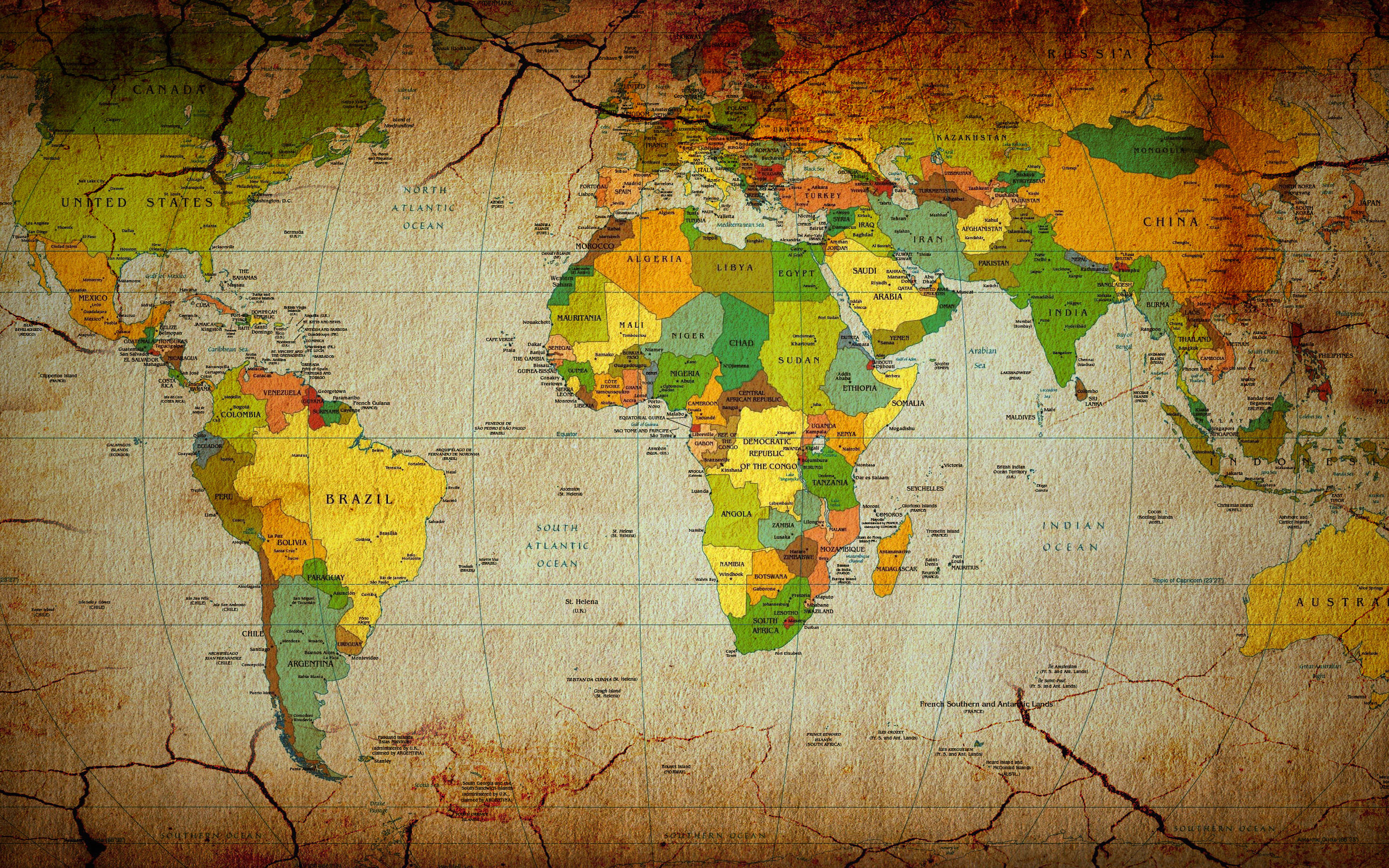 world map political