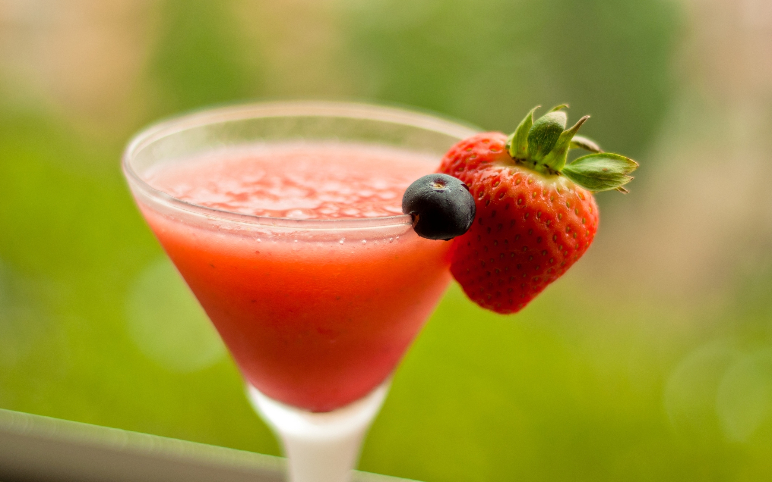cocktail with a strawberry