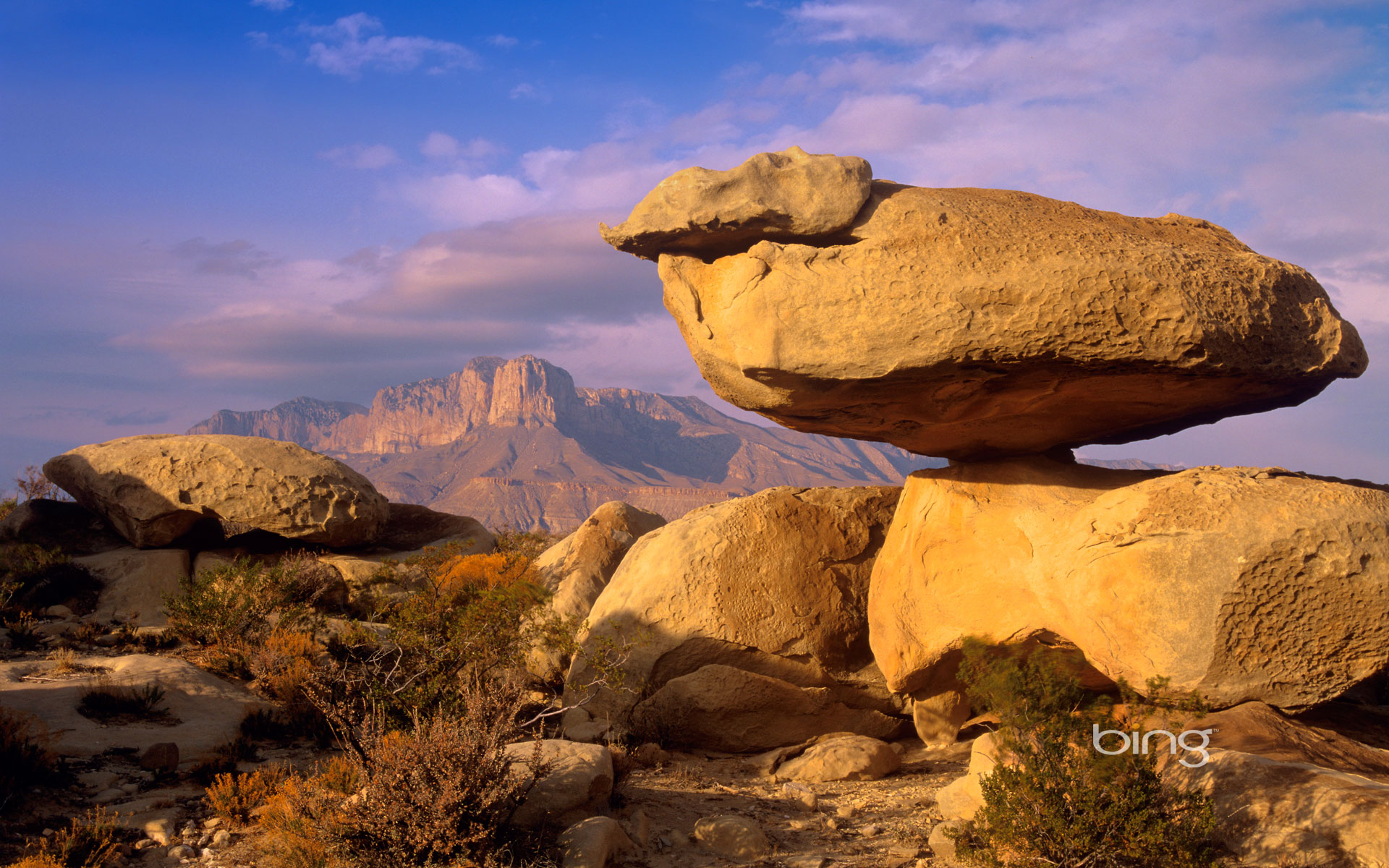 balanced rocks in guadalupe mountain national park, texas