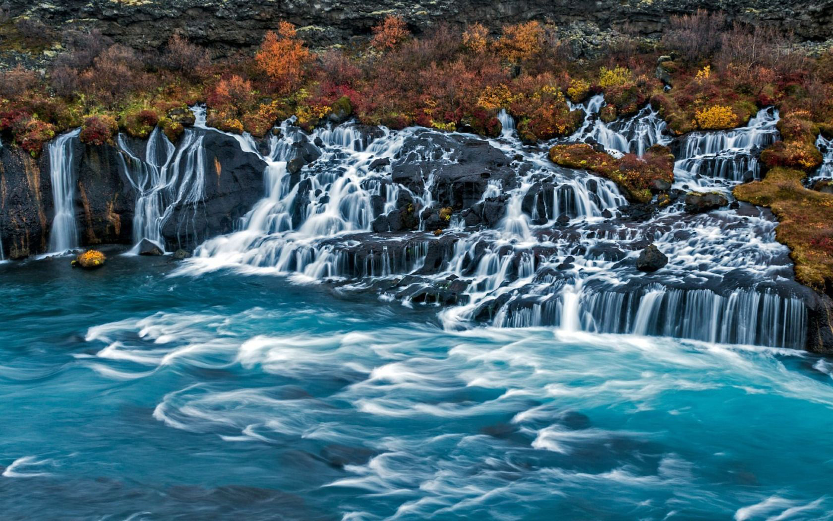 Iceland Waterfalls Hraunfossar