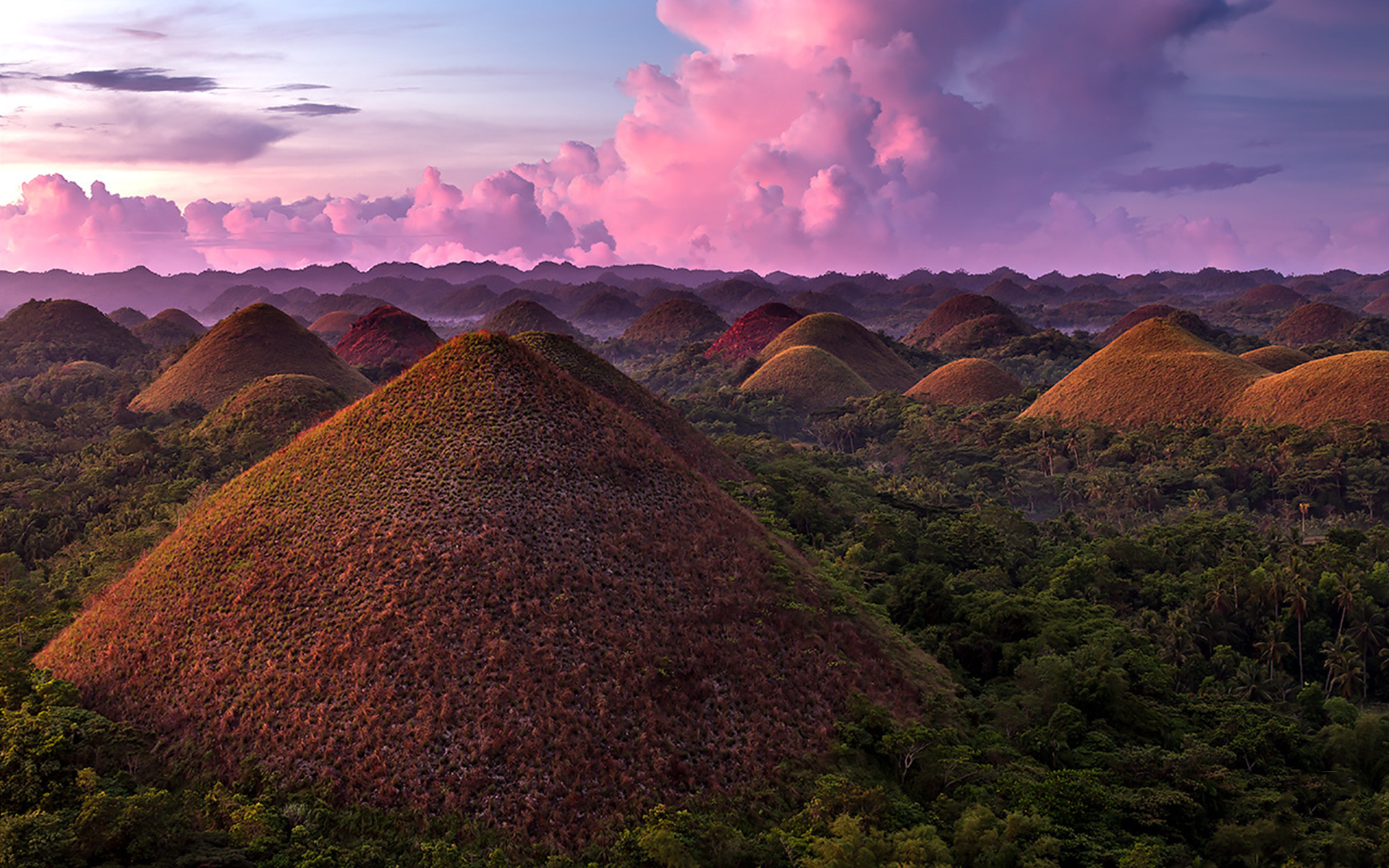 The Chocolate Hills in the Philippines