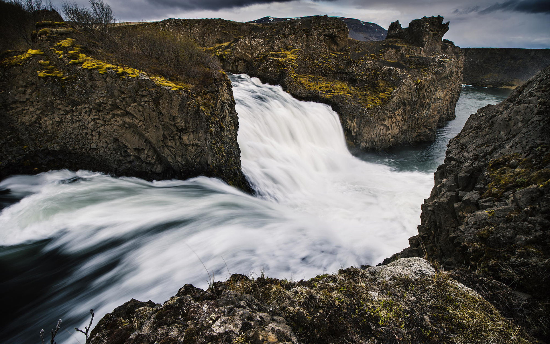 Iceland Waterfalls Hjalparfoss