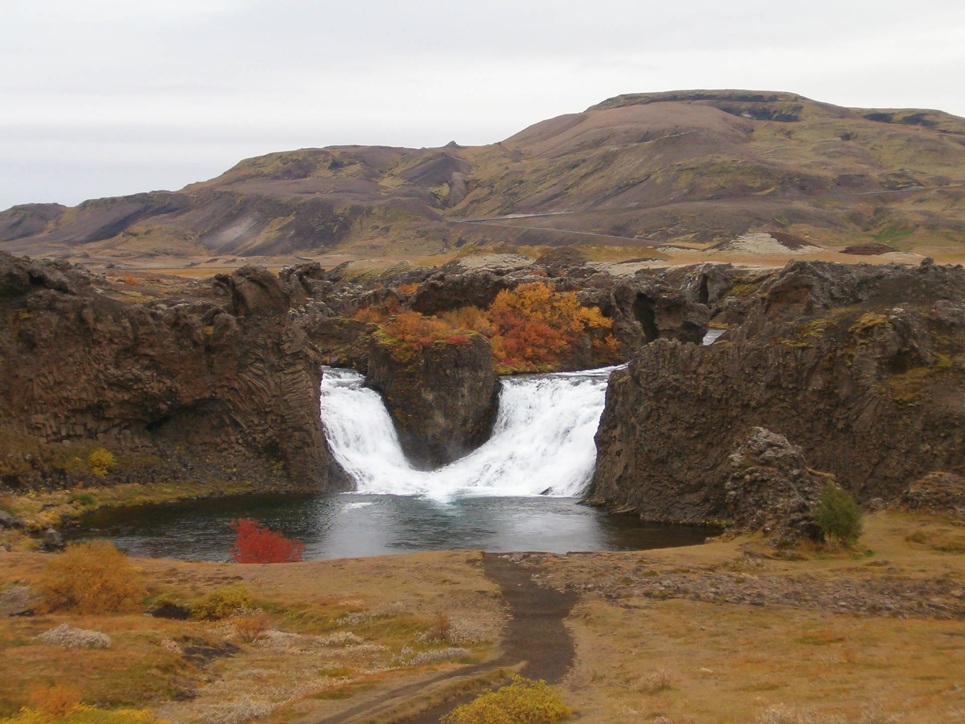 Iceland Waterfalls Hjalparfoss